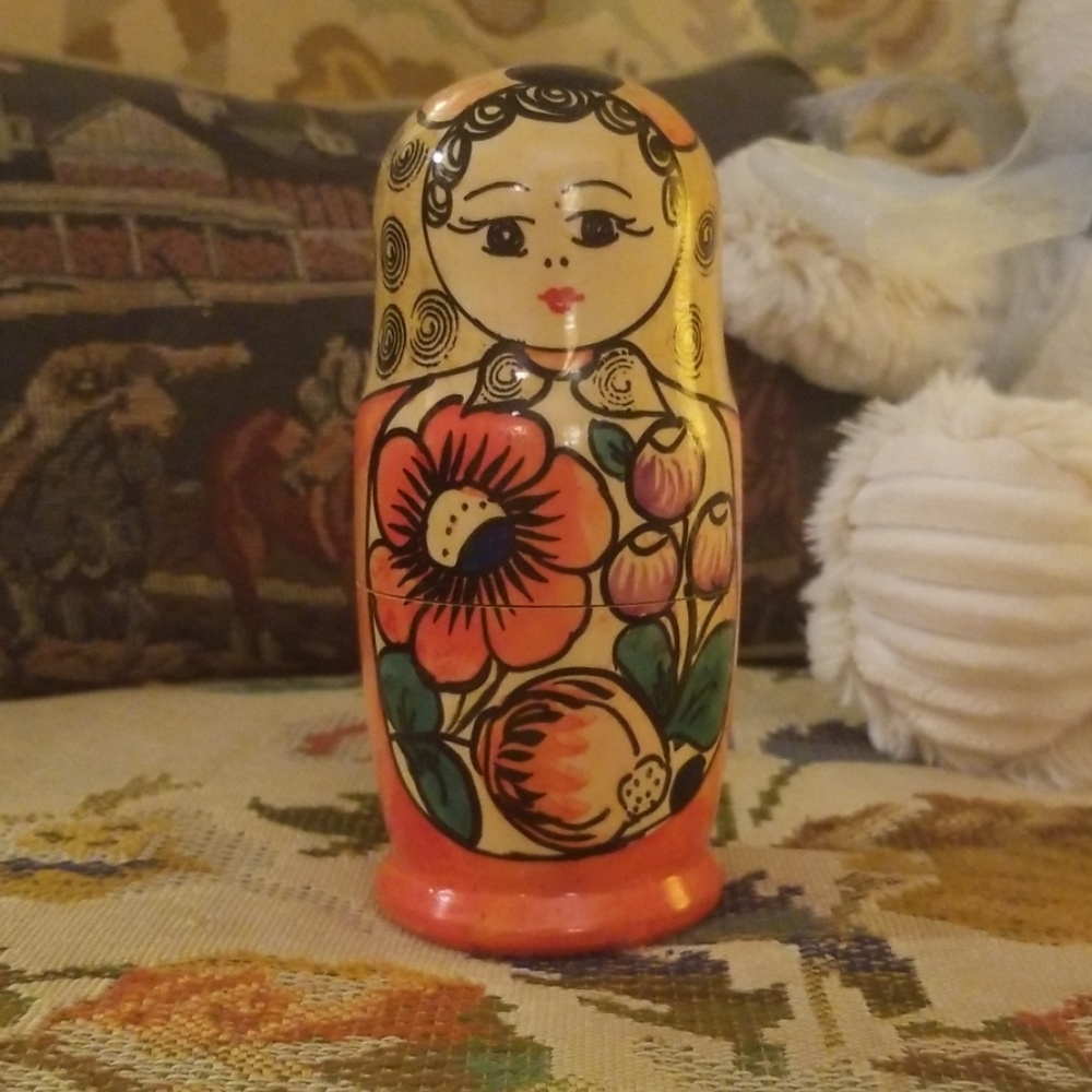 VTG Handpainted Stacking Doll